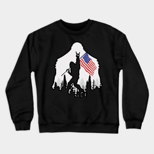 Bigfoot with the USFlag Crewneck Sweatshirt